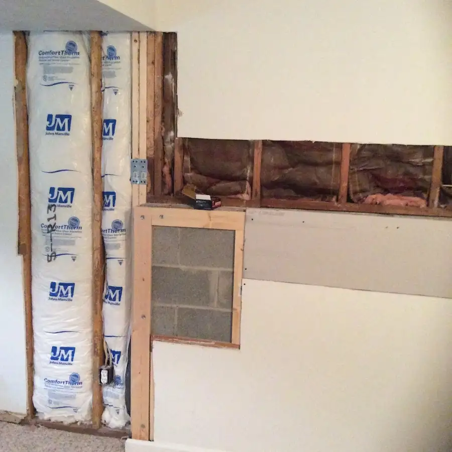 Wall insulation replacement during Contents Cleaning & Restoration in Westwood